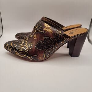 Patricia Nash Ruffina Mules Size 7